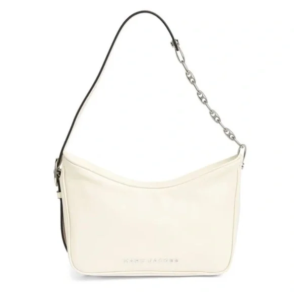 Marc Jacobs Tempo Baguette Leather Shoulder Bag in Cotton Color NEW H903L01SP22 - Picture 1 of 16